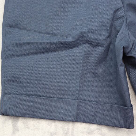 Dickies Shorts Boys 10 Blue Chino Mid Rise Hook Eye Zip Pocket Pleated - Picture 15 of 16